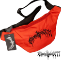 Bauchtasche  "Ehrenkodex77", rot, Schriftzug gestickt